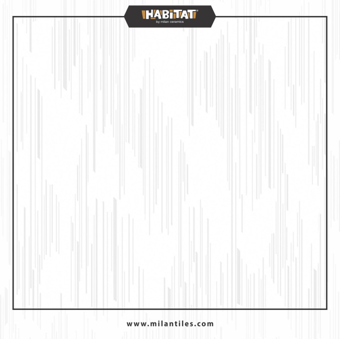 Habitat Claire White 25x50 Keramik Dinding Kamar Mandi Modern Glossy