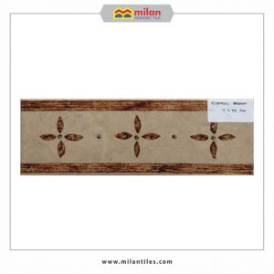 Milan tiles Listello Floreal Brown 11x33 Keramik Lis Plint Dekoratif