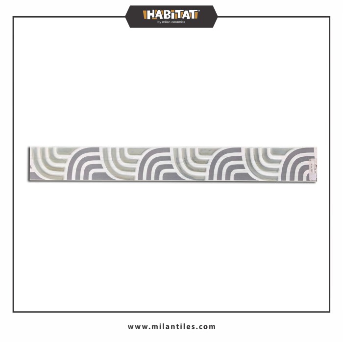 Habitat Listello Clouds B 6x50 Lis Keramik Motif Awan Timbul