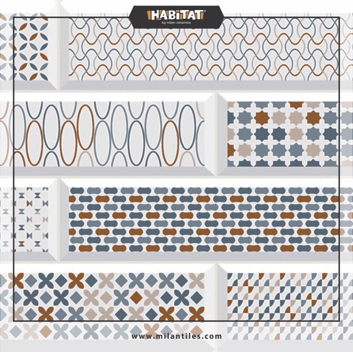 Habitat Bricks Deco Milan Keramik Motif Bata Ekspos 25x50 Glossy